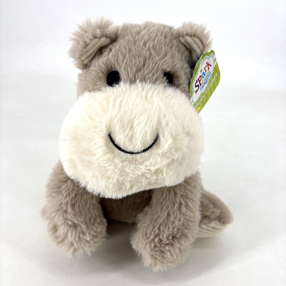 Spark Create Imagine Other - Spark Create Imagine Hippo Hippopotamus‎ Plush Rattle With Crinkle Ears Lovey